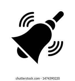 Bell vector, Back to school solid design icon