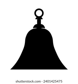 Bell vector black icon on white background