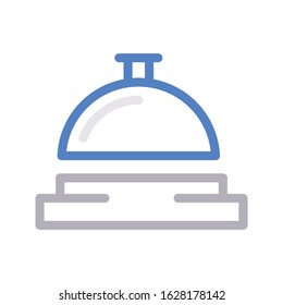 bell vector color line icon 