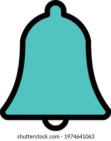 bell vector color line icon
