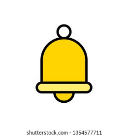 Bell vector, Easter filled style icon editable stroke