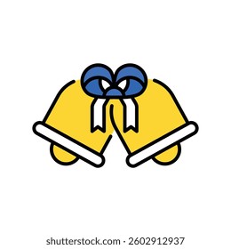 Bell vector filled outline icon. EPS 10 file