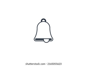 Emoticono plano vectorial de la Campana. Isolación de la ilustración de Liberty Bell. Icono de Bell