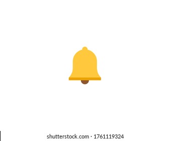 Bell vector flat icon. Isolated wedding bell, ringer emoji illustration symbol