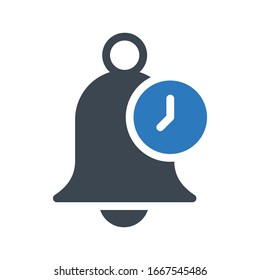 bell vector glyph color icon 
