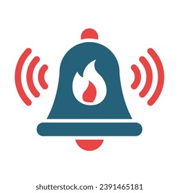 Bell Vector Glyph Two Color Icon For Personal And Commercial Use.
