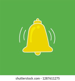 bell vector. hand drawn icon. alarm illustration. editable stroke.