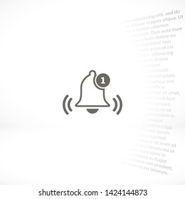 bell vector icon 10 eps , Lorem ipsum Flat design