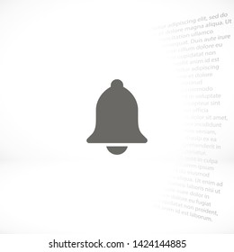 bell vector icon 10 eps , Lorem ipsum Flat design