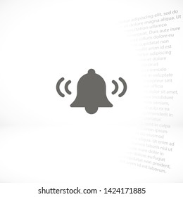 bell vector icon 10 eps , Lorem ipsum Flat design