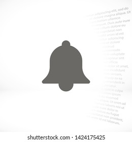 bell vector icon 10 eps , Lorem ipsum Flat design