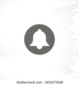 bell vector icon 10 eps , Lorem ipsum Flat design