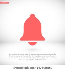 bell vector icon 10 eps , Lorem ipsum Flat design