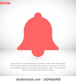 bell vector icon 10 eps , Lorem ipsum Flat design