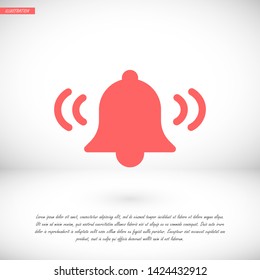bell vector icon 10 eps , Lorem ipsum Flat design