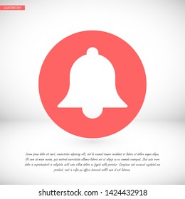 bell vector icon 10 eps , Lorem ipsum Flat design