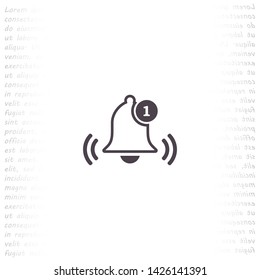 bell vector icon 10 eps , Lorem ipsum Flat design