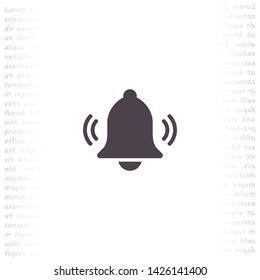 bell vector icon 10 eps , Lorem ipsum Flat design