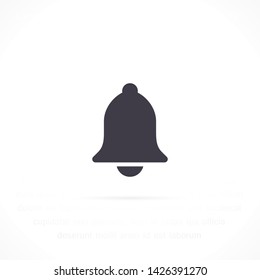 bell vector icon 10 eps , Lorem ipsum Flat design