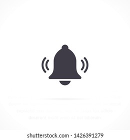 bell vector icon 10 eps , Lorem ipsum Flat design