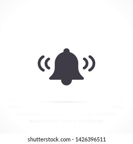 bell vector icon 10 eps , Lorem ipsum Flat design