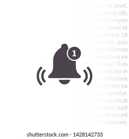 bell vector icon 10 eps , Lorem ipsum Flat design