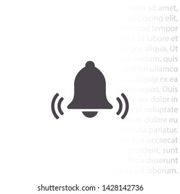 bell vector icon 10 eps , Lorem ipsum Flat design
