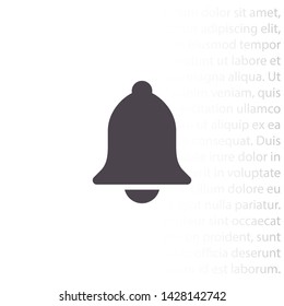 bell vector icon 10 eps , Lorem ipsum Flat design