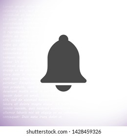 bell vector icon 10 eps , Lorem ipsum Flat design
