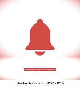 bell vector icon 10 eps , Lorem ipsum Flat design