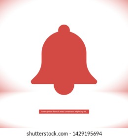 bell vector icon 10 eps , Lorem ipsum Flat design