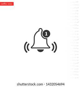 bell vector icon 10 eps , Lorem ipsum Flat design