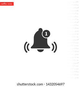 bell vector icon 10 eps , Lorem ipsum Flat design