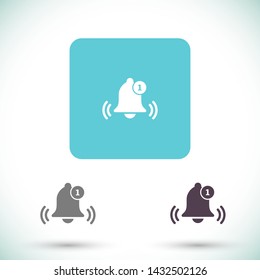 bell vector icon 10 eps , Lorem ipsum Flat design