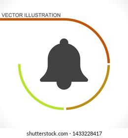 bell vector icon 10 eps , Lorem ipsum Flat design