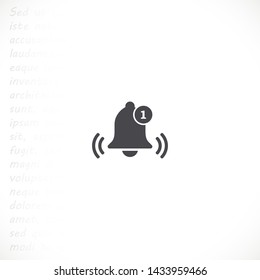 bell vector icon 10 eps , Lorem ipsum Flat design