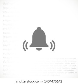 bell vector icon 10 eps , Lorem ipsum Flat design