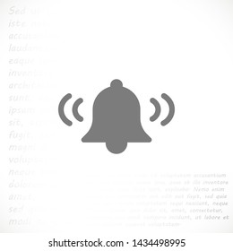 bell vector icon 10 eps , Lorem ipsum Flat design