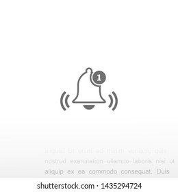 bell vector icon 10 eps , Lorem ipsum Flat design