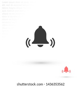 bell vector icon 10 eps , Lorem ipsum Flat design