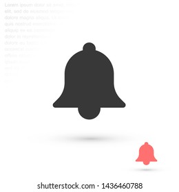 bell vector icon 10 eps , Lorem ipsum Flat design