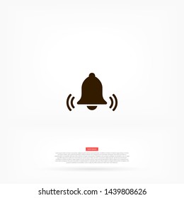 bell vector icon 10 eps , Lorem ipsum Flat design