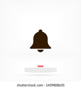 bell vector icon 10 eps , Lorem ipsum Flat design