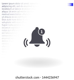 bell vector icon 10 eps , Lorem ipsum Flat design