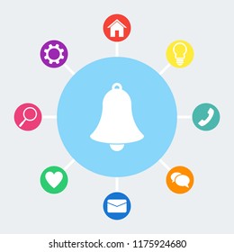 Bell vector icon.
