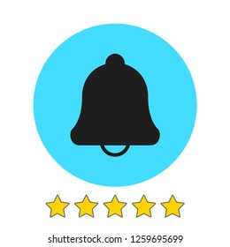 Bell vector icon, alarm icon illustration