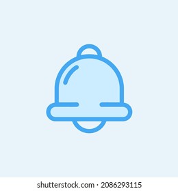 Icono vector de la Campana, símbolo de alarma. Ilustración vectorial plana moderna y simple para sitio web o aplicación móvil