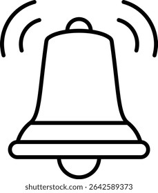 Bell vector icon. Can be used for printing, mobile and web applications.
