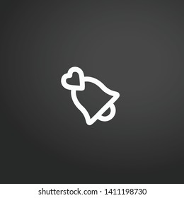 Bell vector icon. Bell concept stroke symbol design. Thin graphic elements vector illustration, outline pattern for your web site design, logo, UI. EPS 10.