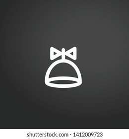 Bell vector icon. Bell concept stroke symbol design. Thin graphic elements vector illustration, outline pattern for your web site design, logo, UI. EPS 10.